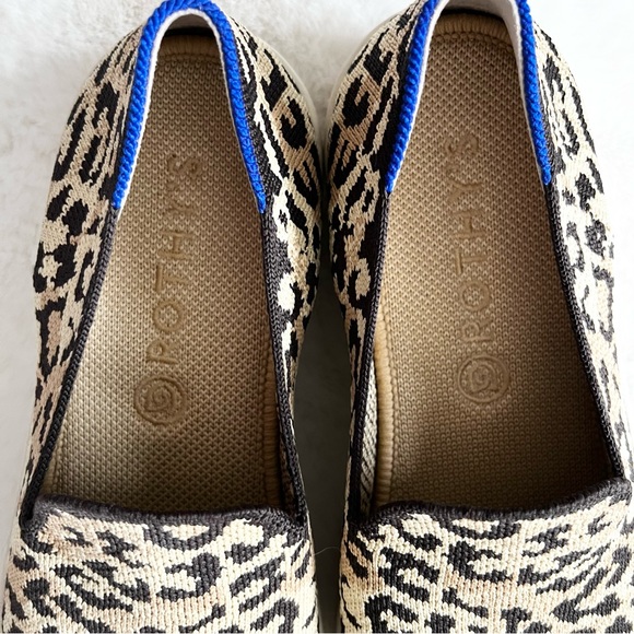 ROTHY’S Leopard Print Slip On Sneakers Camo Cat Women Size 7.5 Trendy Chic - Picture 6 of 8